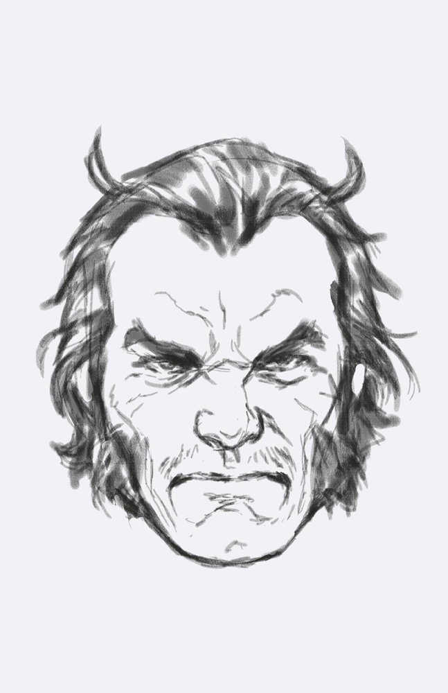 Wolverine #46 Mark Brooks Headshot Full Art Sketch Variant