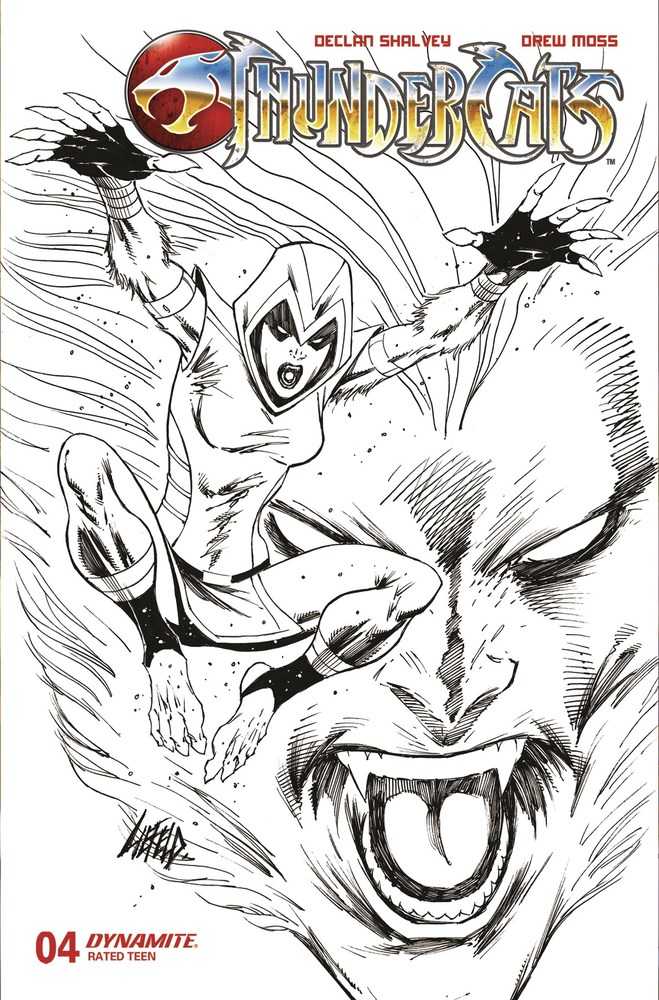 Thundercats #4 Cover Za 10 Copy Foc Variant Edition Liefeld Black & White