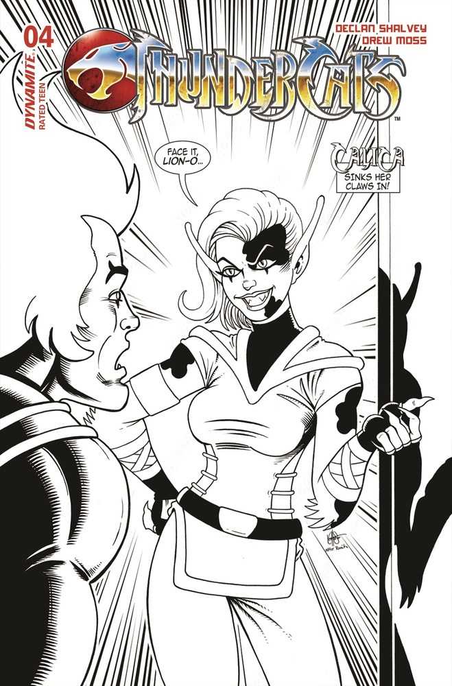 Thundercats #4 Cover Zb 10 Copy Foc Variant Edition Haeser Black & White