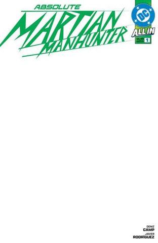 Absolute Martian Manhunter #1 (Of 6) Cover H Blank Card Stock Variant