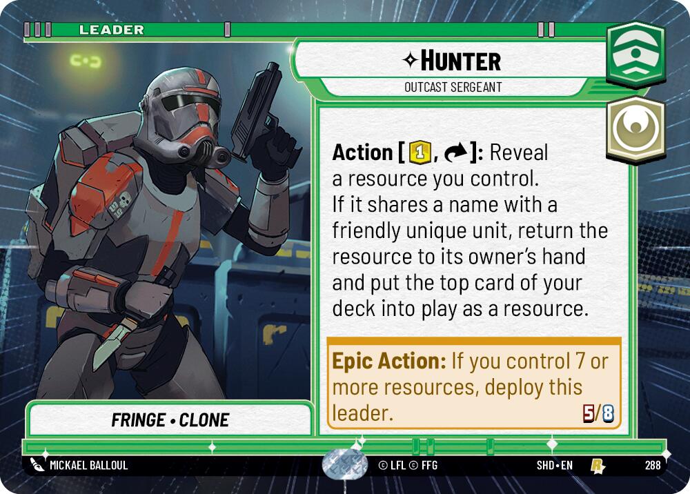 Hunter - Outcast Sergeant (288) (Hyperspace) (288) [Shadows of the Galaxy]