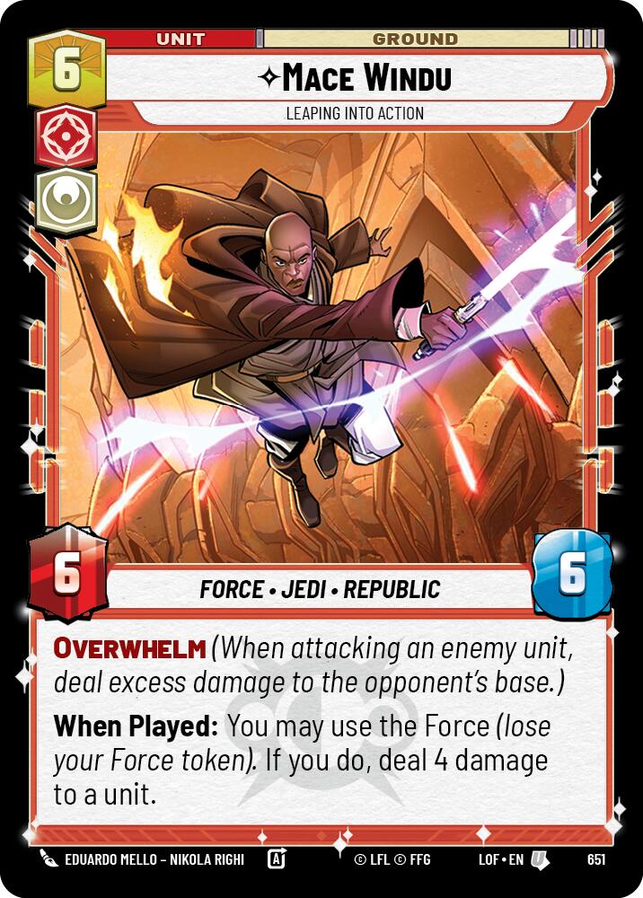 Mace Windu - Leaping into Action (651) (Foil) (651) [Legends of the Force]