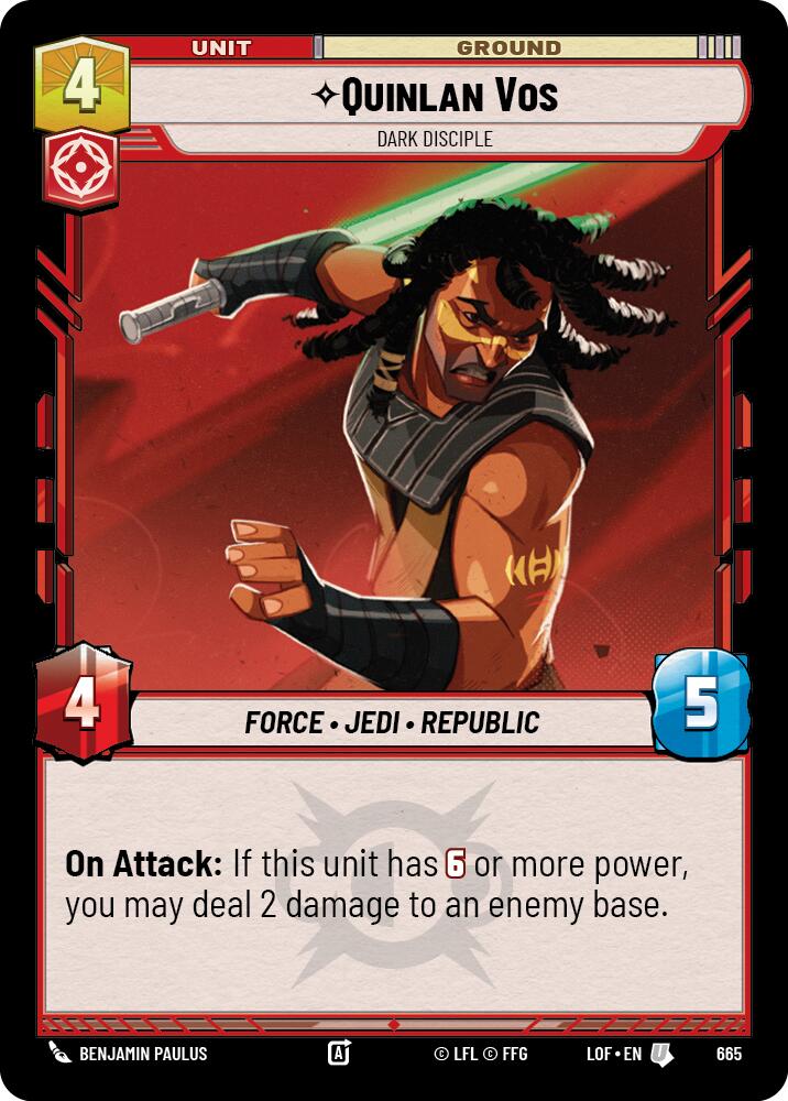 Quinlan Vos - Dark Disciple (665) (Foil) (665) [Legends of the Force]