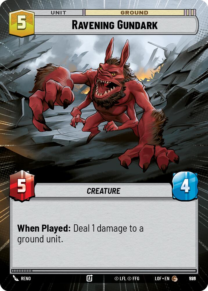 Ravening Gundark (999) (Hyperspace Foil) (999) [Legends of the Force]