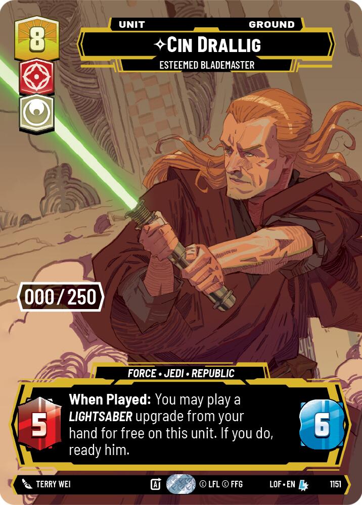 Cin Drallig - Esteemed Blademaster (1151) (Serialized) (1151) [Legends of the Force]