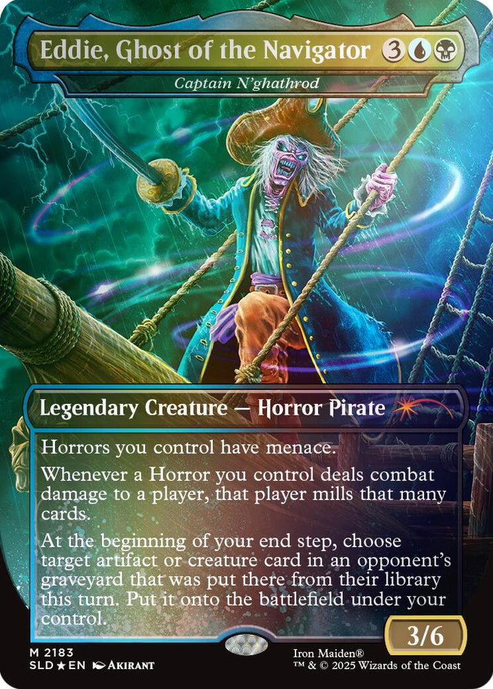 Eddie, Ghost of the Navigator - Captain N'ghathrod (Rainbow Foil) [Secret Lair Drop Series]