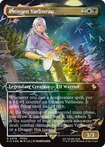 Estinien Varlineau (Borderless) (Chocobo Track Foil) [FINAL FANTASY Commander]