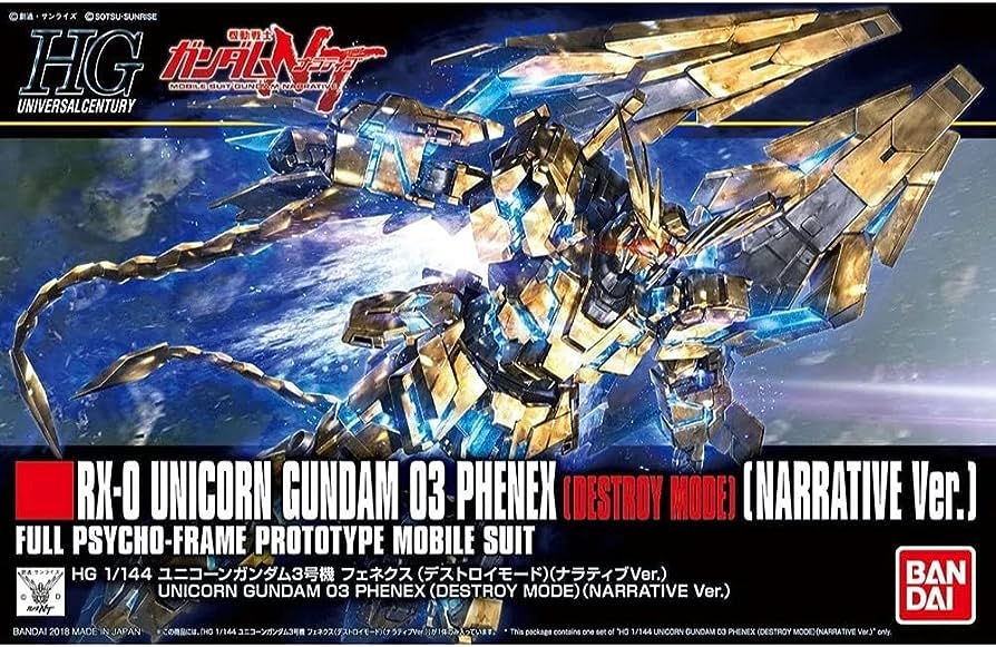#213 Unicorn Gundam 03 Phenex Destroy Mode (NT. Ver) "Gundam NT"