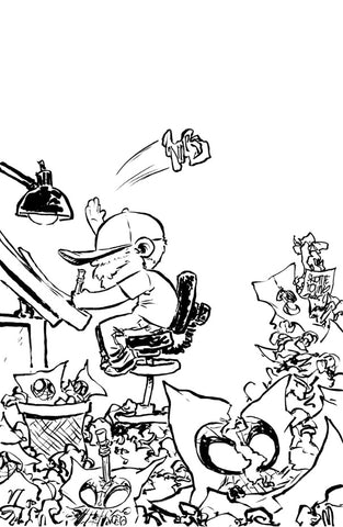 Amazing Spider-Man #70 Skottie Young 8 Deaths Of Spider-Man Black And White Full Art Variant [Doom]