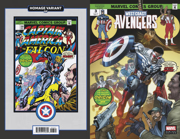 West Coast Avengers #3 Paco Diaz Captain America Sam Wilson Homage Variant