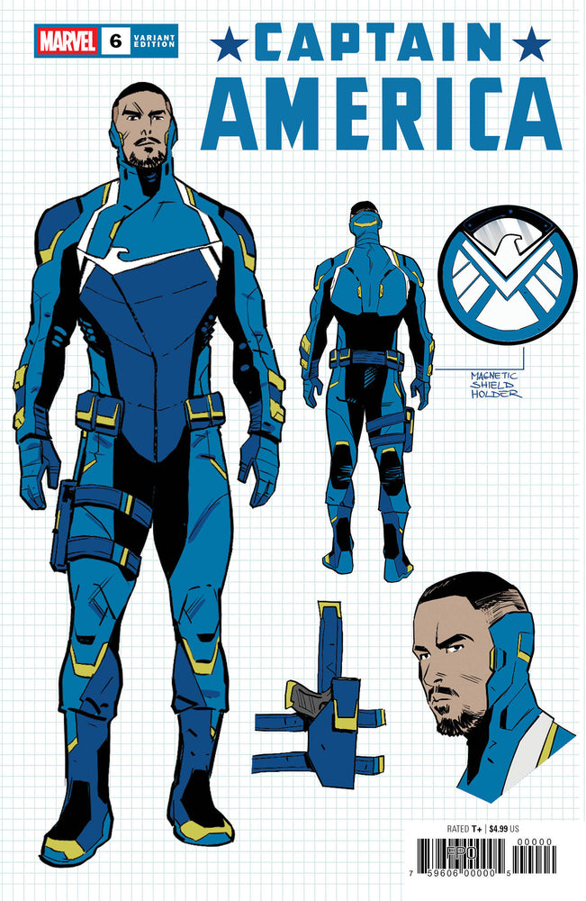 Captain America #6 Valerio Schiti Design Variant