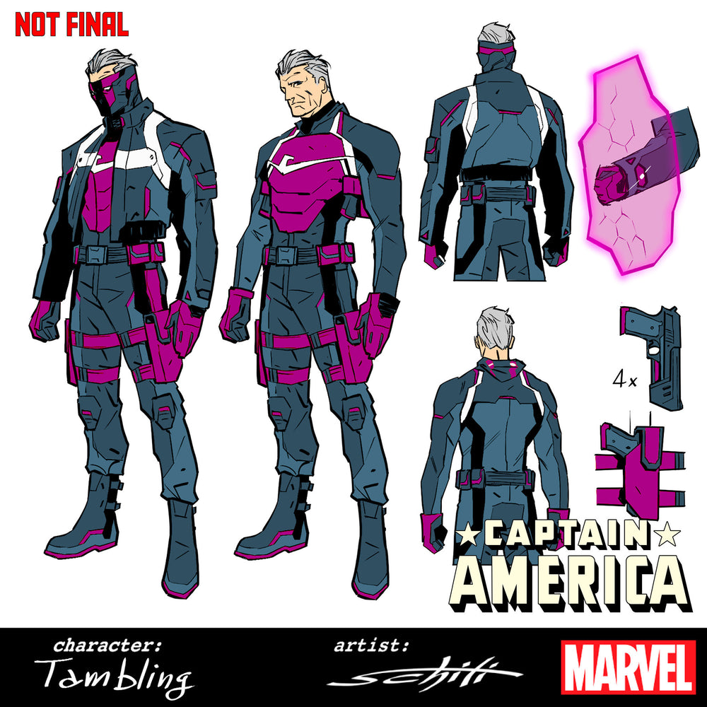 Captain America #8 Valerio Schiti Design Variant