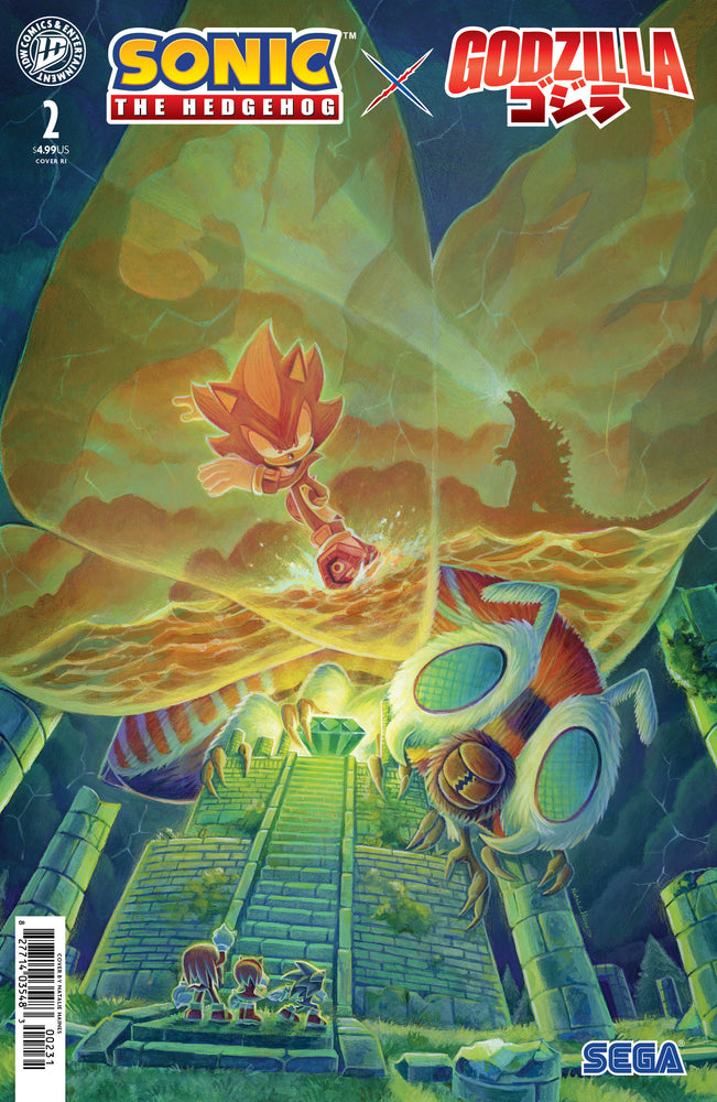 Sonic The Hedgehog X Godzilla #2 Variant Ri (15) (Haines)