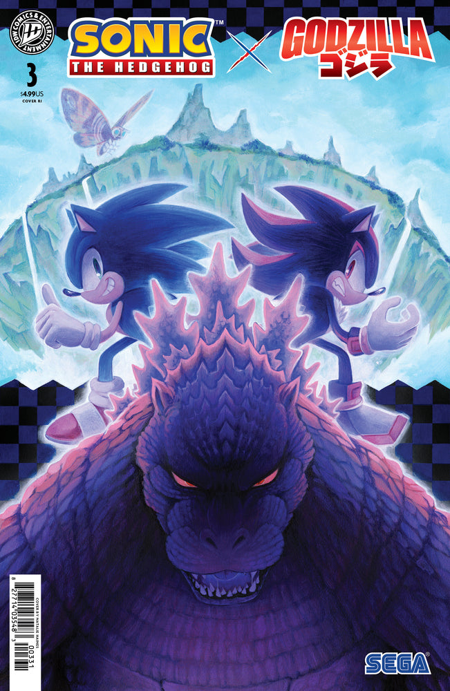Sonic The Hedgehog X Godzilla #3 Variant Ri (15) (Haines)