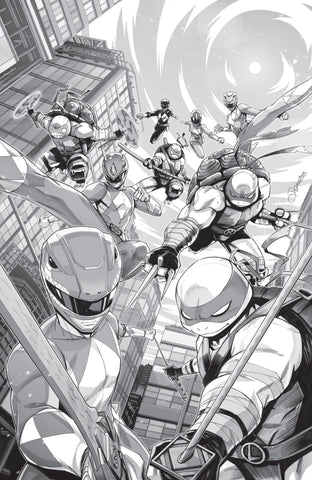 Mighty Morphin Power Rangers/ Teenage Mutant Ninja Turtles III #1 G 1 in 10 Variant Edition (Full Art, Zonno)