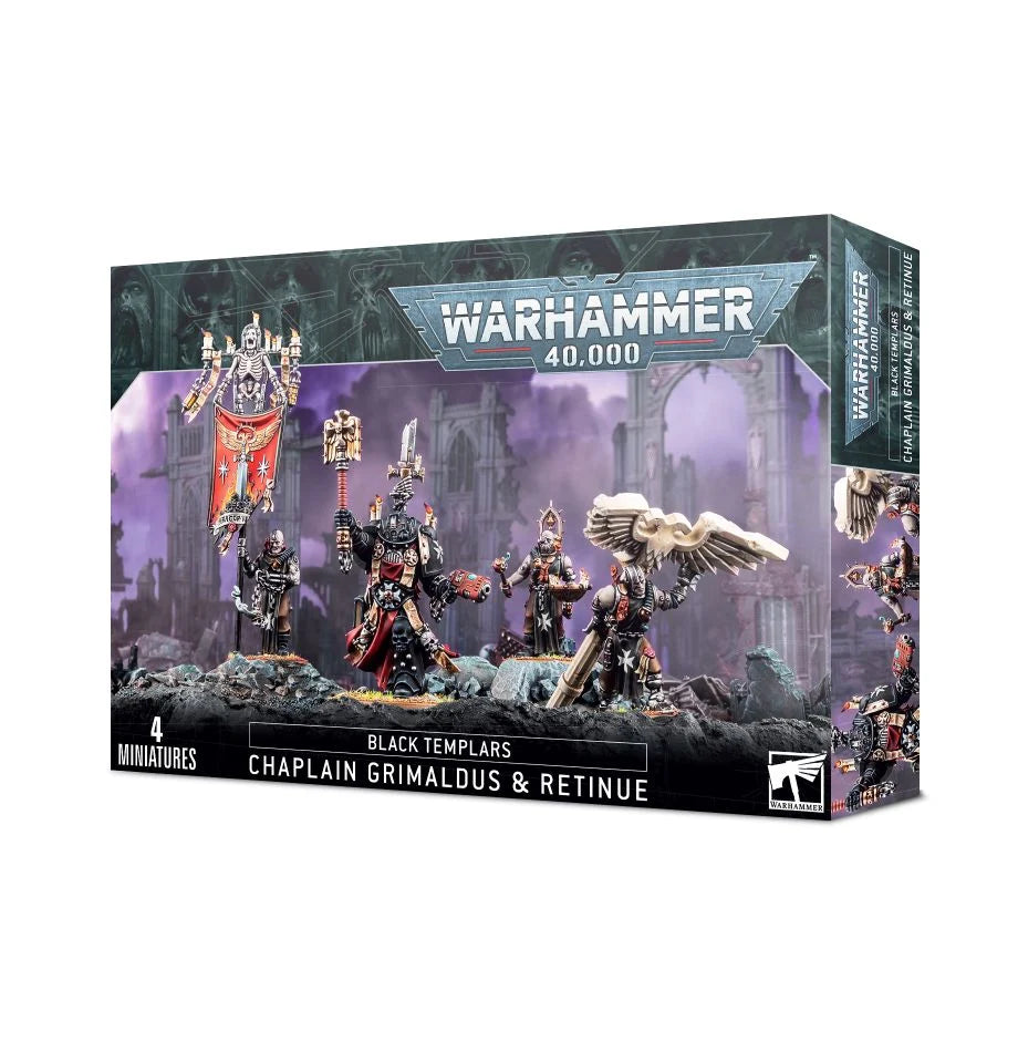 BLACK TEMPLARS: CHAPLAIN GRIMALDUS & RETINUE