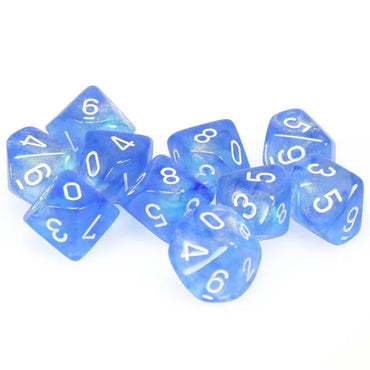 CHX 27226 - Borelalis Sky Blue/White d10 Set