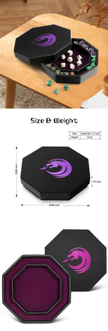 Octagon Dice Tray (Purple)