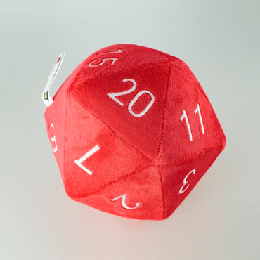 D20 Jumbo Plush Dice Red & White
