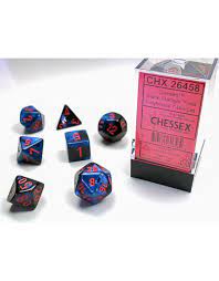 CHX 26458 (Gemini Black-Starlight/Red Polyhedral 7-Die Set)
