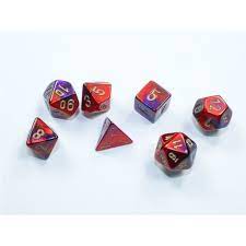 CHX 20626 (Gemini Purple-Red/Gold Mini-Polyhedral 7-Die Set)