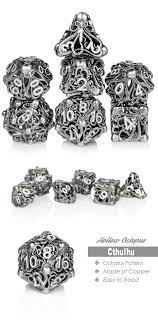 Kraken (Nickel & White) - Hollow Dice Set
