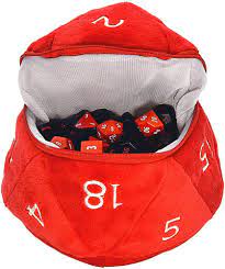 D&D D20 Dice Bag - Red
