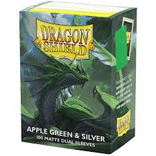 DS: Matte Dual - Apple Green & Silver (100pc)