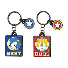 Sonic/Tails Besties - Metal Keychain