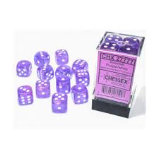 CHX 27777 (12 Purple/white 16mm d6 Dice Block)