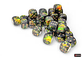 CHX 24805 Brush (Deep Forest/Gold) 12mm d6 Dice Block
