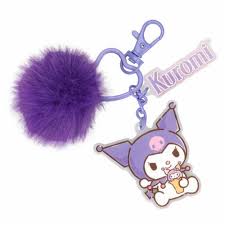 Kuromi Multi Charm/PomPom - Metal Keychain
