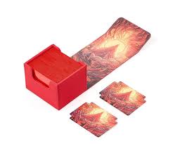 Arcane Fortress: Standard Deck Box - Radiant 100+ Stained Glass Burning Mountain