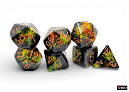CHX 24405 Brush (Deep Forest/Gold) Polyhedral 7-Die Set