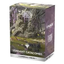 Dragon Shields: (100) Matte Dual Art - Magic the Gathering - Landfall Series - Verdant Catacombs