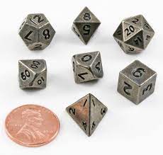 Silver - Metal Mini Dice