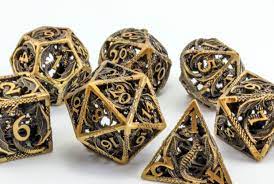 Dragon (Brass) - Hollow Dice Set