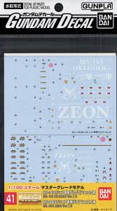 GD-41 MG Char'S Zaku Ver.2.0 Decal "Mobile Suit Gundam", Bandai Hobby