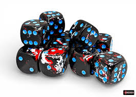 CHX 24608 Brush (Dark Side/Blue) 16mm d6 Dice Block