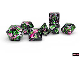 CHX 24414 Brush (Paintball/Green) Polyhedral 7-Die Set