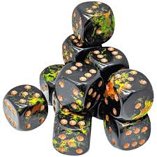 CHX 24605 Brush (Deep Forest/Gold) 16mm d6 Dice Block