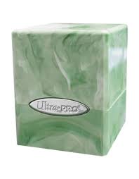 Satin Cube: Marble - Lime Green
