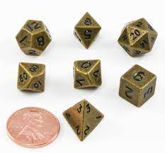 Gold - Metal Mini Dice