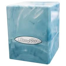 Satin Cube: Marble - Light Blue