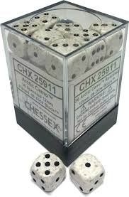 CHX25911 (Speckled Arctic Camo 12mm d6 Dice Block 36 Dice)