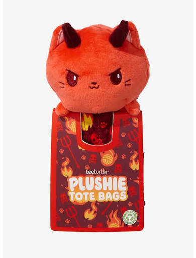 Plushie Tote Bag: Red Devil Cats