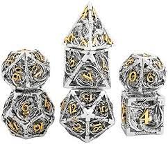 Dragon (Silver & Gold) - Hollow Dice Set