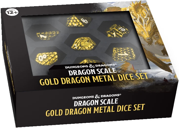 D&D: Metal 7 Dice Set - Dragon Scale Gold