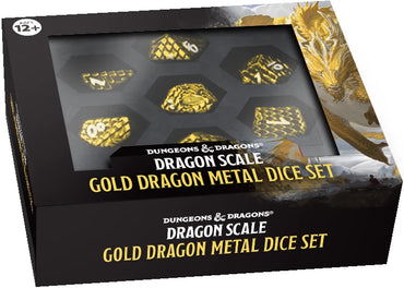D&D: Metal 7 Dice Set - Dragon Scale Gold