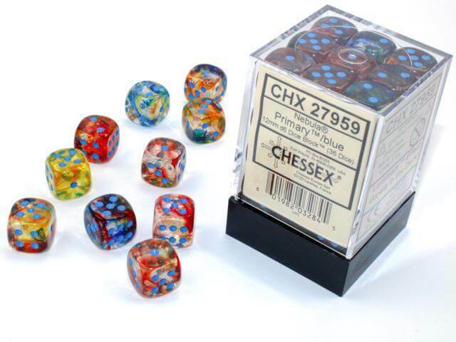 CHX 27959 (Primary/blue) 12mm d6 Dice Block (36dice)